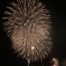 夜空に花の画像