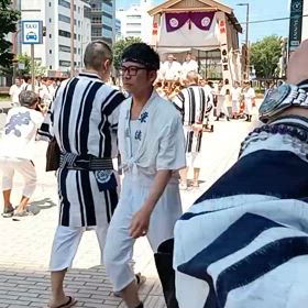 博多山笠・動くための準備の画像