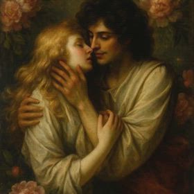 AI生成　おやすみ　オスカル＆アンドレの画像