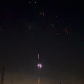 秋の花火の画像