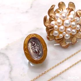 久しぶりの樹脂に金彩の乱菊のブローチ | 10年以上も飽きない