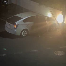 今、家の前で事故の画像