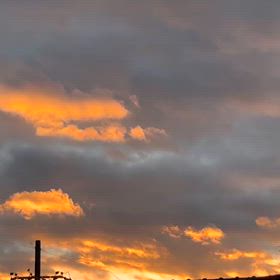 燃える様な夕焼の画像