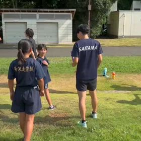 リレー練習（田中里歩選手がサポートしてくれました）の画像