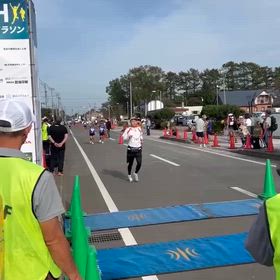 別海マラソンゴールの画像