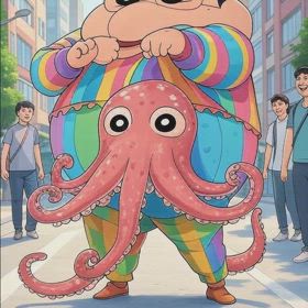 福祉しんのすけが金尽きたら、とりあえずタコ踊りする。の画像