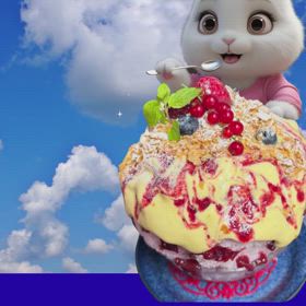 セボンマルサンのかき氷の動画を作りましたの画像