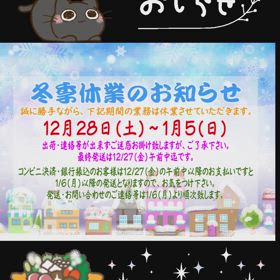 ✨冬季休業のお知らせ✨の画像