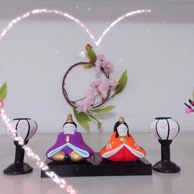 雨水の日にお雛様の画像