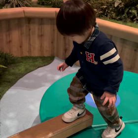 初めての平均台。の画像