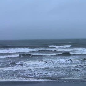 3月6日千葉北、東浪見の朝の波の画像