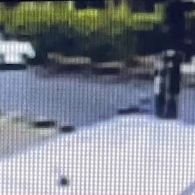 ガレージから出て来てガレージ前で駐車の画像