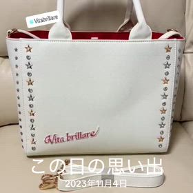 ラインストーンワッペン付き星スタッズバッグの画像