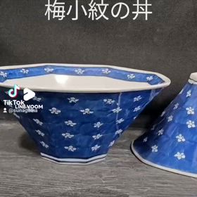 梅小紋の丼の濃み（だみ）をしてるとこの画像