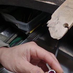 ダイヤとルビー入りプラチナリングのサイズ直しの画像