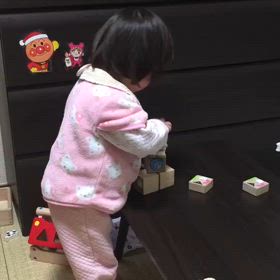 姪っ子　積み木の画像