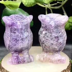 ふくろう×フローライトの画像