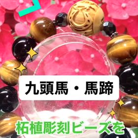 九頭馬と馬蹄の柘植ビーズ✨の画像