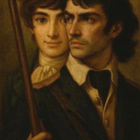 AI生成　おやすみ　アンドレ＆アランの画像