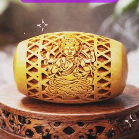 ✨愛染明王　柘植彫刻ビーズ✨の画像