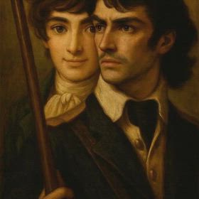 AI生成　おやすみ　アンドレ＆アランの画像