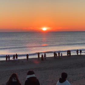 1月1日千葉北、東浪見の朝の波の画像