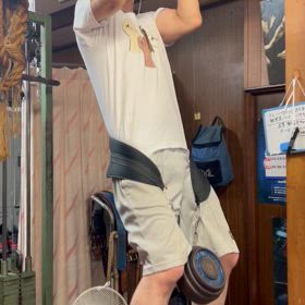 辰巳さんとポパイ仲良くトレーニングの画像