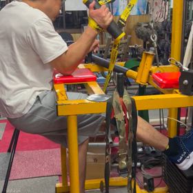 東口君得意のストラップローラーの画像