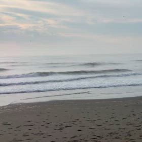 8月11日千葉北、東浪見の朝の波の画像