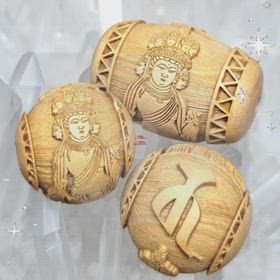 ✨キャ・十一面観音 柘植ビーズ✨の画像