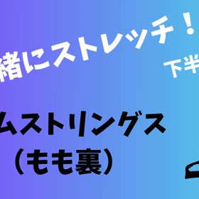 年末年始ストレッチ①ハムストリングス（もも裏）の画像