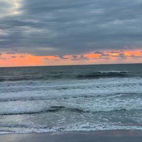 2月7日千葉北、東浪見の朝の波の画像