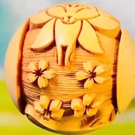 ✨九尾の狐とお面柘植ビーズ✨の画像