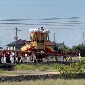 稲刈り終了の画像