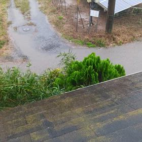 滝のような雨☔が降り続いています(((;ꏿ_ꏿ;)))の画像