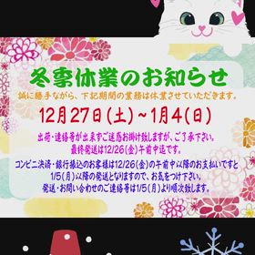 ✨冬季休業のお知らせ✨の画像