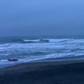 3月5日千葉北、東浪見の朝の波の画像