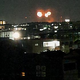 こんばんは、花火があがってましたの画像