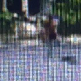 道路に何か液体を撒いてる！Σ('◉⌓◉’)の画像