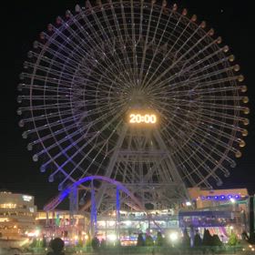 みなとみらい夜景　観覧車の画像