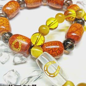 馬蹄×ビーズ×ブレスレットの画像