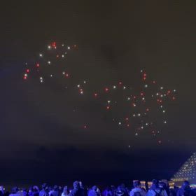 初めて見たドローンショーの画像