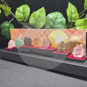 ✨七福神／カラー貴石・置物・台座付き✨の画像