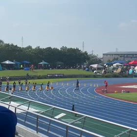 男子100m予選①の画像