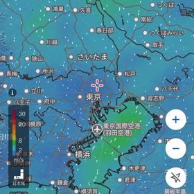 雨雲レーダーの画像
