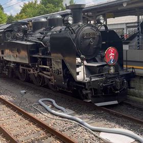 東武日光駅でSLを見たの画像