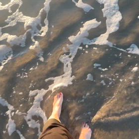 朝日を浴びながらの画像