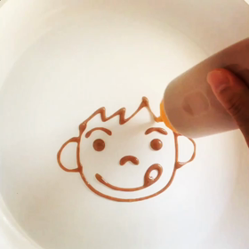 パンケーキアート、似顔絵、の画像