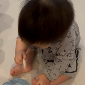 つかみ食べの画像
