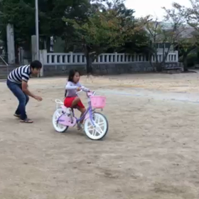 自転車乗れたよ！…涙の画像